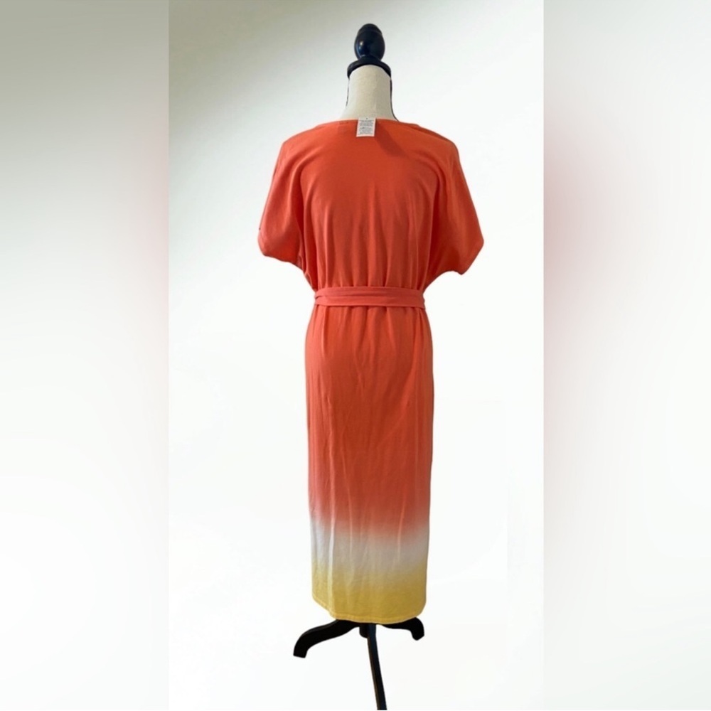 Lands' End Orange and Yellow Ombre Midi Dress - Picture 2 of 3